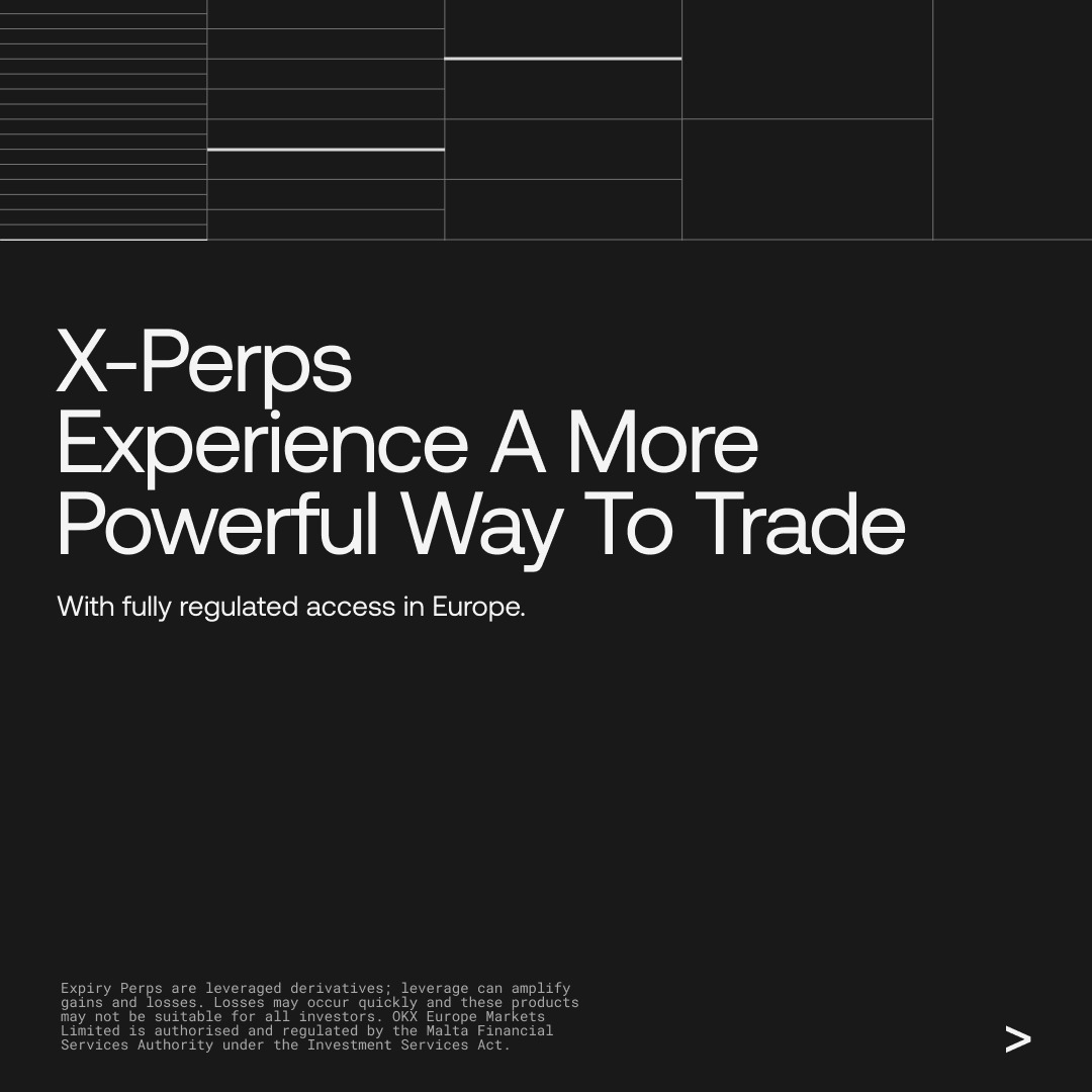 okx's tweet photo. X-Perps: A more powerful way to trade, built for Europe.

More flexibility. More control. Better execution on a trusted platform.

The details that matter 👇