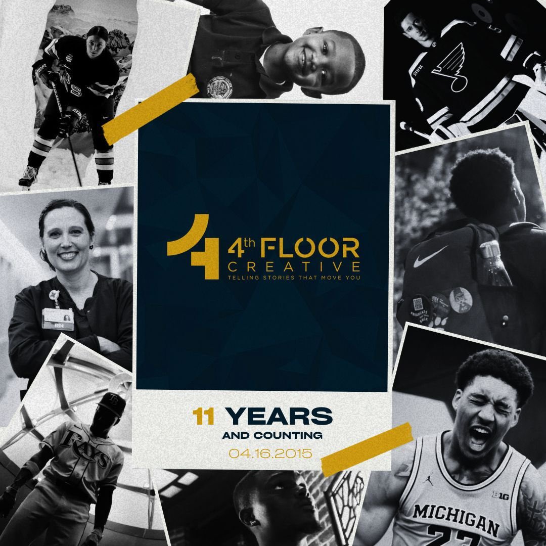 4thFlCreative's tweet image. From one office, three people, and a vision to where we are today.

11 years of 4th Floor Creative. #TellingStoriesThatMoveYou #tothemoon🚀