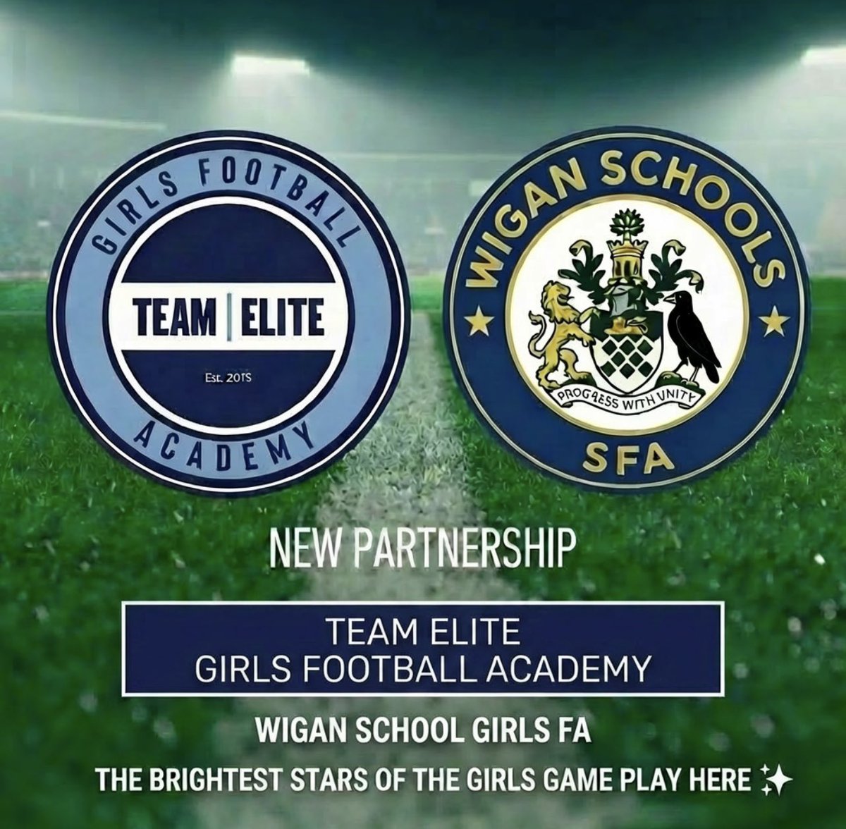 teamelitefa's tweet photo. 𝗡𝗘𝗪 𝗣𝗔𝗥𝗧𝗡𝗘𝗥𝗦𝗛𝗜𝗣 𝗔𝗡𝗡𝗢𝗨𝗡𝗖𝗘𝗠𝗘𝗡𝗧

We are proud to unveil an exciting new partnership between Team Elite Girls Football Academy and Wigan School Girls FA 🤝 https://t.co/jnebLyNRed