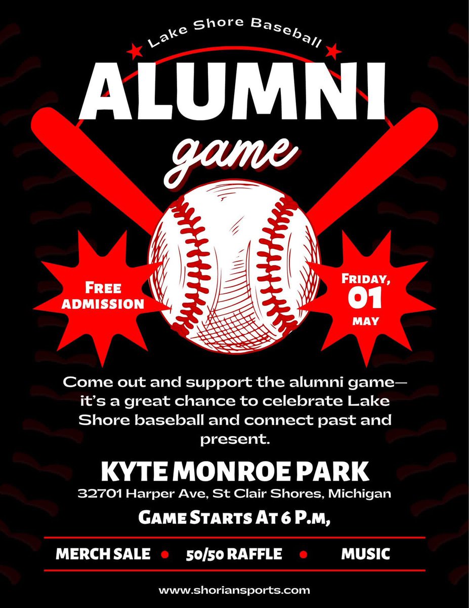 myLSPS's tweet image. ⚾️ We’d love for you to come out and be part of a special night for @LSHSShorian Lake Shore Baseball as we host our 1st Alumni Game at Kyte Monroe Park on Friday, May 1st at 6 PM.: facebook.com/share/p/1AWzzA…. #myLSPS
