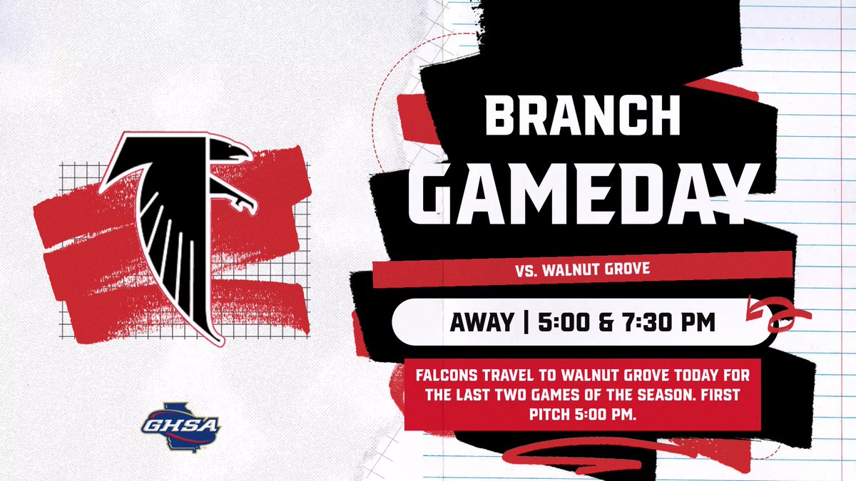 Branch_Baseball's tweet photo. GAMEDAY.

🆚 Walnut Grove
⏰ 5:00 &amp; 7:30 PM
🏟️ Walnut Grove High School https://t.co/GfKHg0YkjF