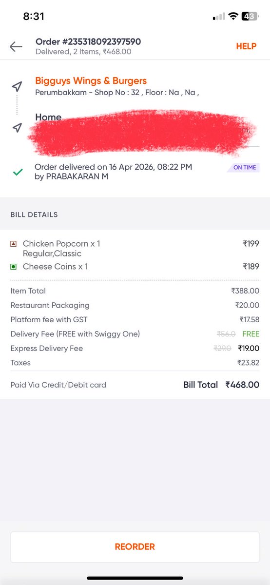 laksh_cb's tweet photo. Wrong item delivered. Paneer popcorn instead of cheese coins. I tried to report it but your Add photo feature isn’t working and your customer care bot is useless. Snapshots attached! @Swiggy @SwiggyCares https://t.co/oe3h0ldhxR