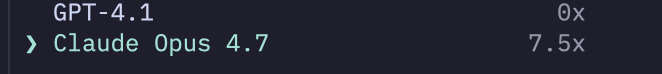 sanurielf's tweet photo. @github @AnthropicAI 7.5x ????? 🤨😥😥😥 https://t.co/i414a2Pe91