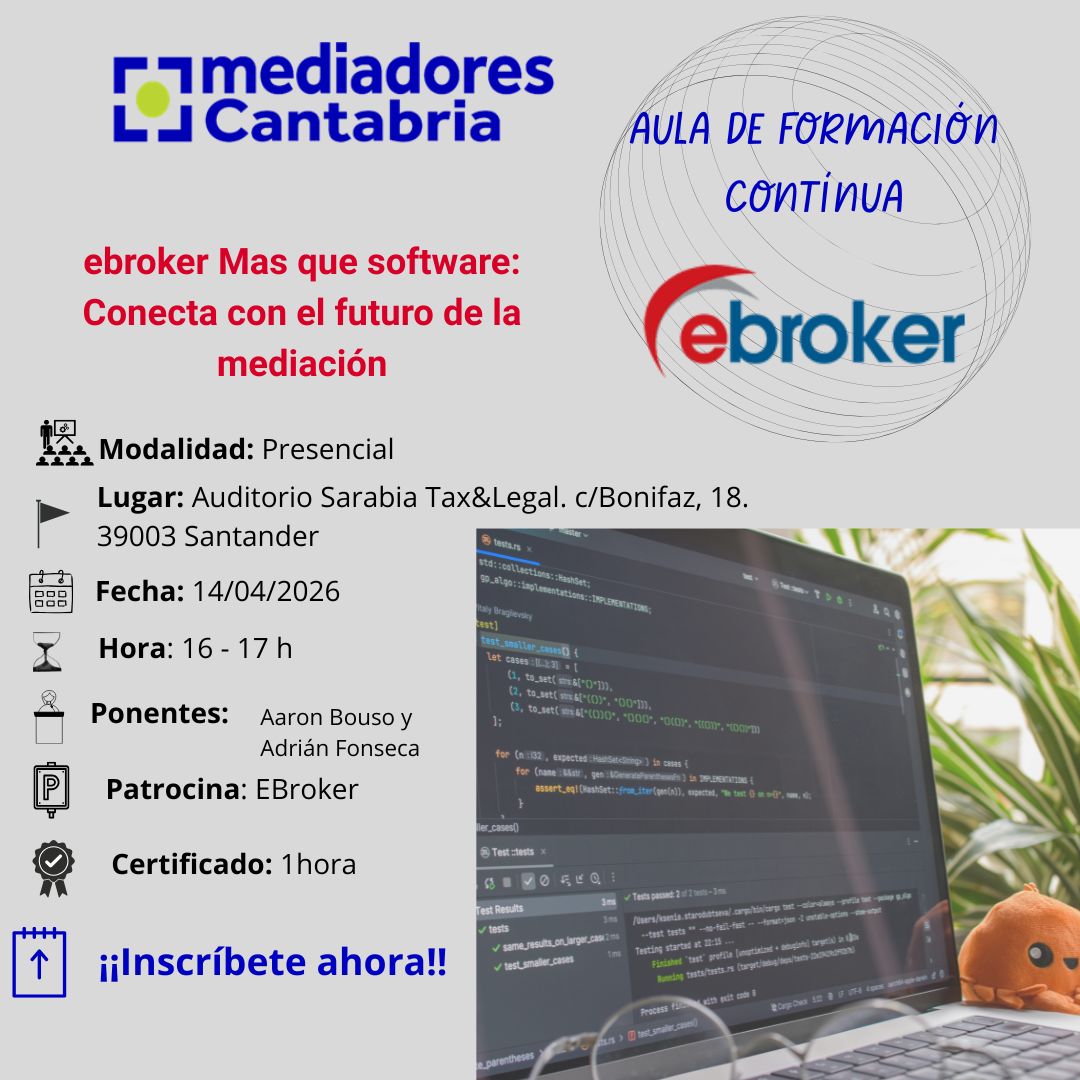 CMediadoresCant's tweet image. Éxito en la jornada formativa con ebroker en nuestro Colegio. 🚀 

Analizamos cómo conectar con el futuro de la mediación a través de la tecnología y la estrategia. 💡📈

¡Gracias @ebrokerES por ayudarnos a seguir creciendo! 🙌
 #ColegioMediadores #ebroker #Formación #Seguros