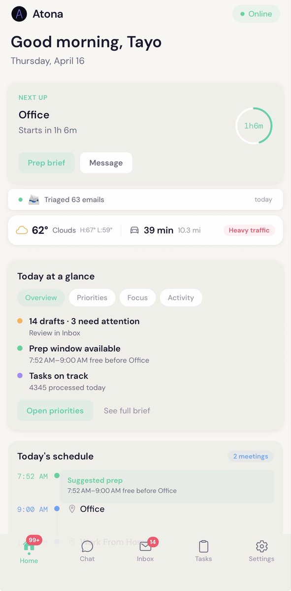 tayonoire's tweet image. A personal agent that actually works — no open-claw hacks, no Mac mini running in your basement, no security nightmares.

Join 👉🏿 atona.ai

#AI #AIAgents #Productivity #Startups #Tech