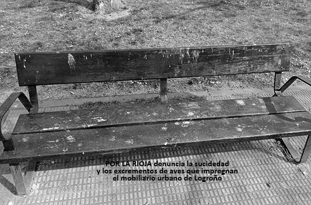 POR LA RIOJA denuncia la suciedad y los excrementos que impregnan el mobiliario urbano de @Logroño
➡️ n9.cl/91uja
Los regionalistas cusan al alcalde, Conrado Escobar, de desidia y mala gestión.
@mobiliariourbano #mantenimiento #suciedad #terceraedad #niñosyfamilias