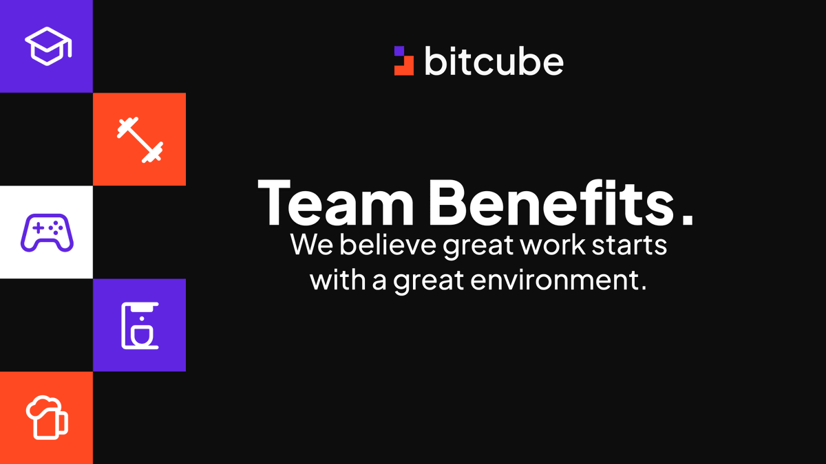 teambitcube's tweet photo. We offer:
International projects. 🌍
Fitness &amp; Learning allowances. 🏃‍♂️📚
Fuel for the day &amp; space to recharge. ☕️🎮
Life coaching &amp; group insurance. 🧠🛡️

Work that challenges you, with a culture that supports you. https://t.co/YJPgQM45M6