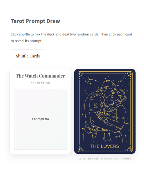 ChenfordLibrary's tweet photo. #ModPost

I've added some prompt generators to the tumblr page. Since no JS code is allowed, I had to get creative but it all works!

https://t.co/v1QnSVdVHt https://t.co/XEcT8aDOKg