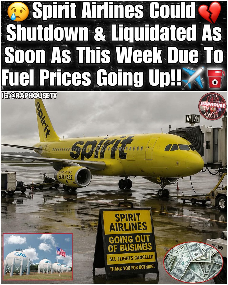 Spirit Airlines Could Reportedly Shutdown &amp; Liquidated As Soon As This Week Due To Fuel Prices Going Up.