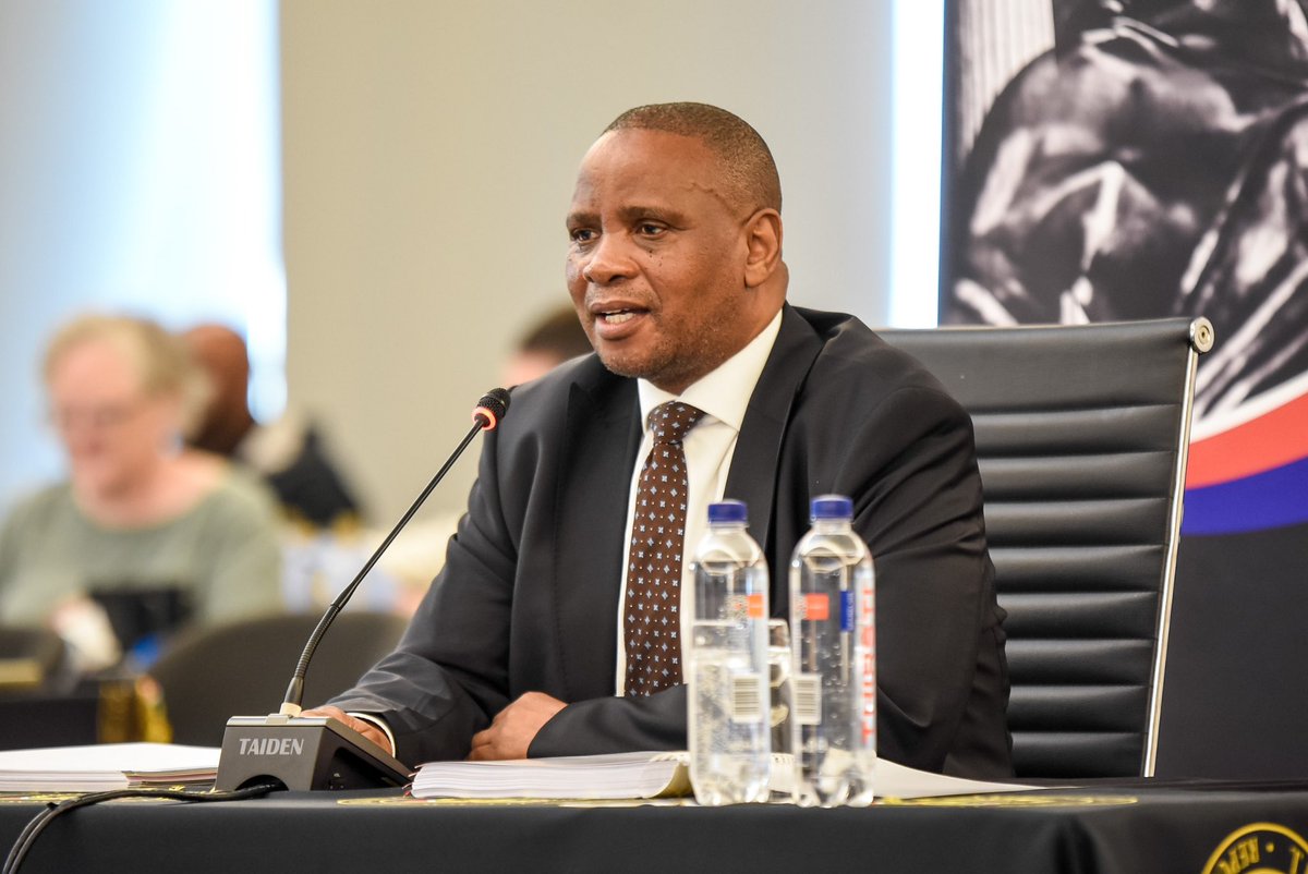 OCJ_RSA's tweet photo. The final candidate to be interviewed for one of three vacant positions in the Eastern Cape Division of the High Court (Mthatha and Makhanda), is Mr M S Dunywa.
#JSCInterviews #OCJ_RSA #JudiciaryRSA https://t.co/cPDP1hoCNn