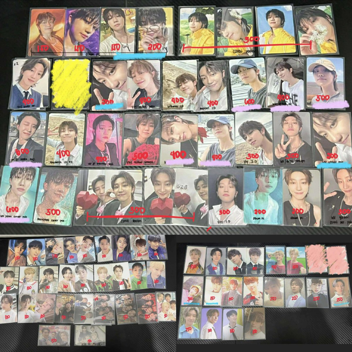 grdneyy's tweet photo. update ! 
wts lfb | lf kahati 

wts the8 hao minghao seventeen your choice bola dangwa semicolon attacca fts sector17 carver happy burstday its spill the feels fml pl pob ld purple pink blonde cloverleaf specs horanghae geng geng flower padilla mafia heart cheek always yours https://t.co/zaapCaBbp3