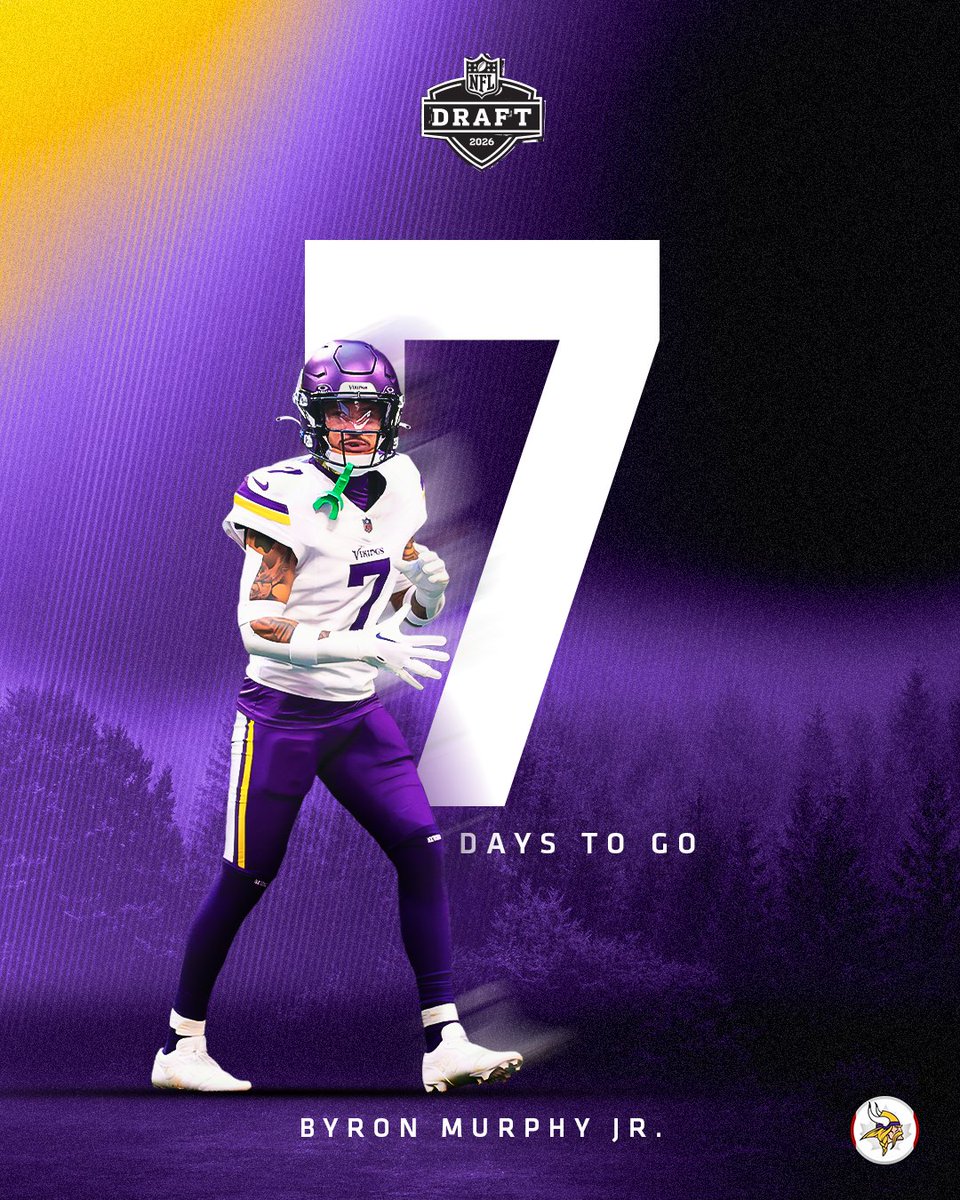 VikingsCanada's tweet image. ONE WEEK AWAY‼️ #NFLDraft #Skol