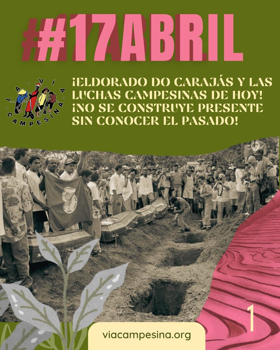 MST_Mexico's tweet photo. #17deAbril Jornada Internacional de #LuchaCampesina de la @CLOC_LVC @via_campesinaSP conmemoramos el 30 aniversario de la masacre del #ElDoradodoCarajas de campesinos sin tierra de #Brasil @MST_Oficial 

#Mexico #Solidaridad Movimiento Social por la Tierra #MST 
#LuchaAgraria
#DefensadelTerritorio