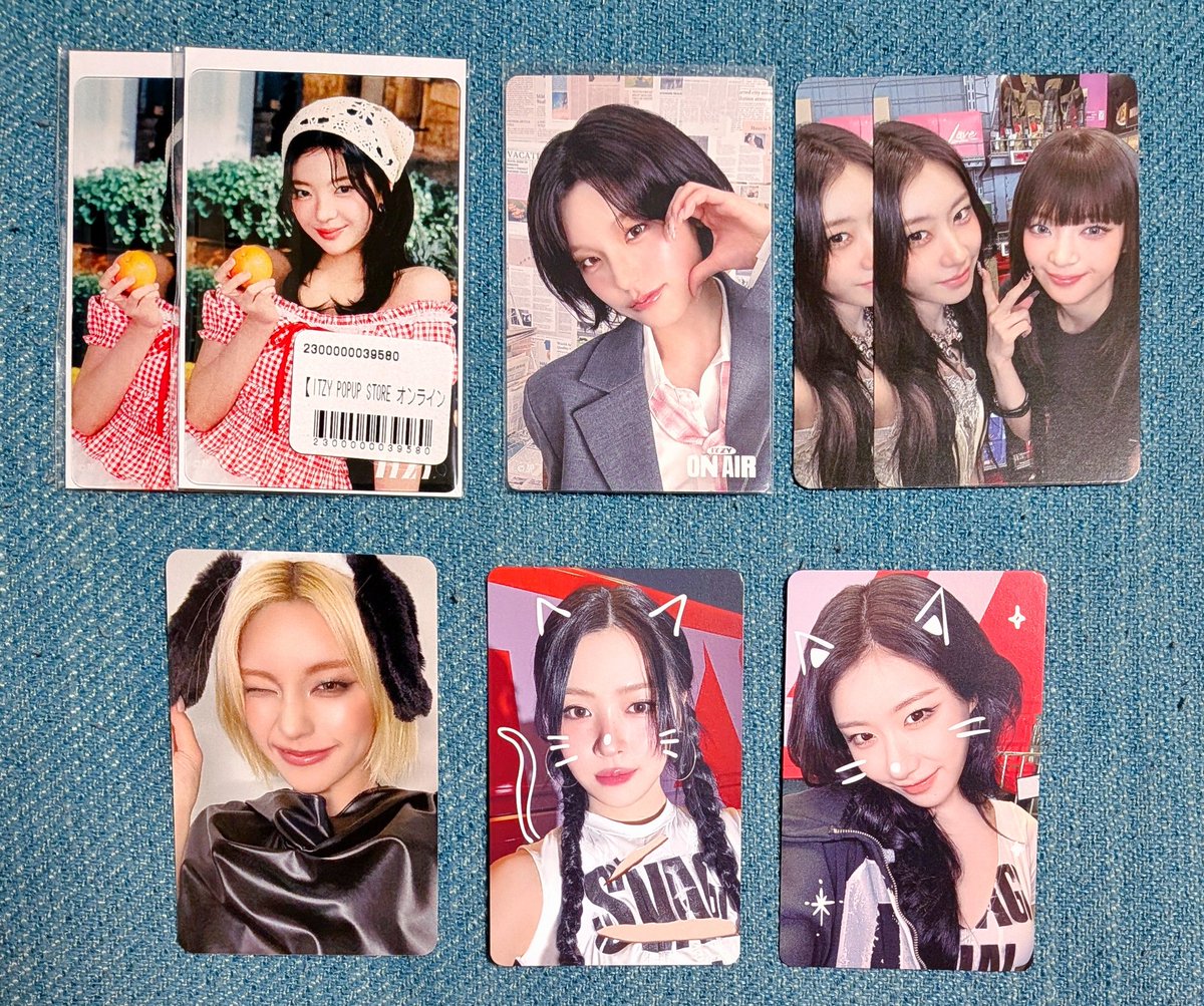 itzy tunnel vision in japan 交換
ランダムフォトカード 一万円特典トレカ

譲：イェジ、リア、リュジン、チェリョン
求：イェジ(URL先)、買取(イルコン特典以外)

現地手渡し(京王両日)、郵送
#itzy交換 #itzy買取
x.com/i/status/20444…