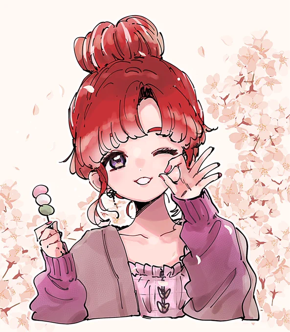 花とおだんご #さおと名画