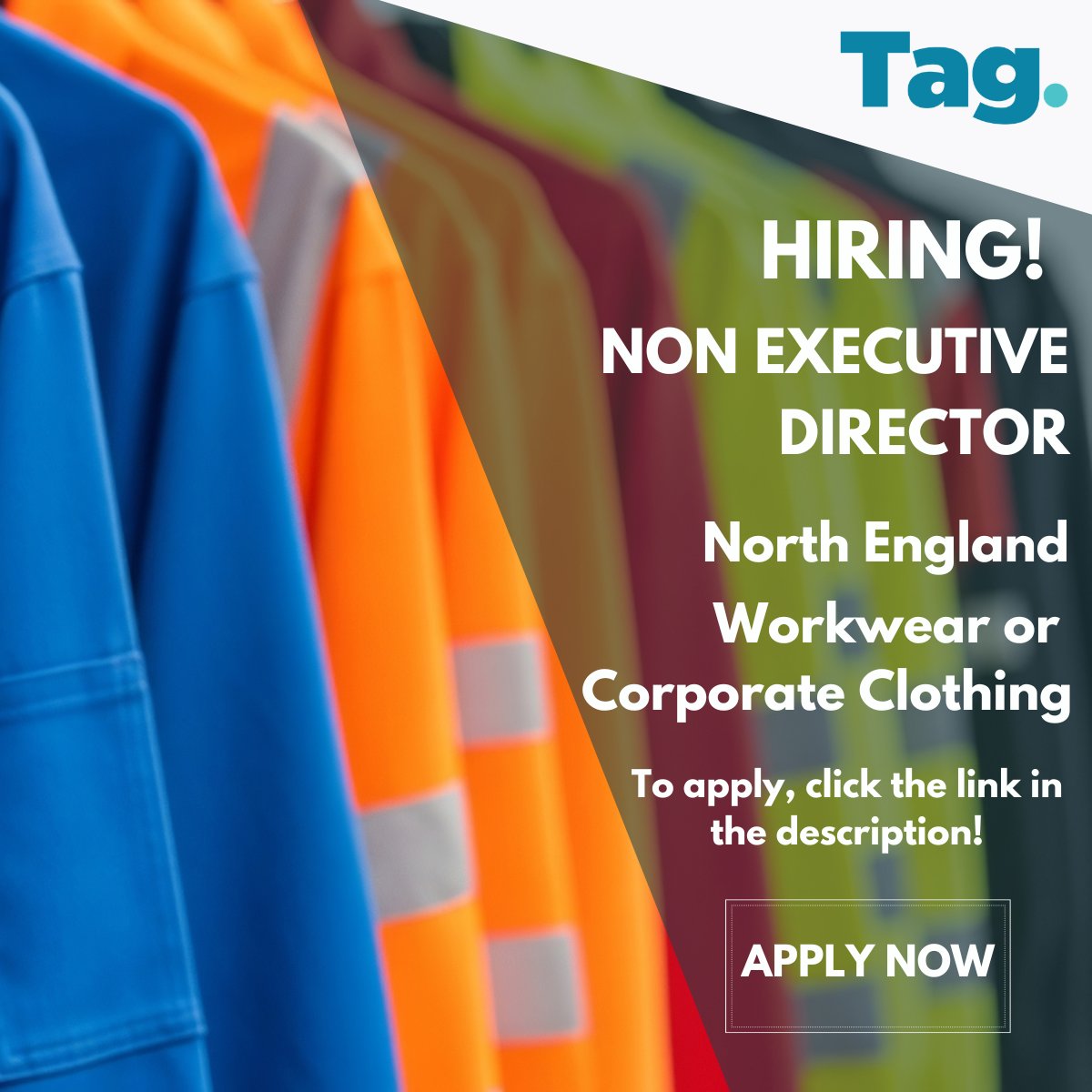 TopPPEjobs's tweet image. HIRING!

Non Executive Director, based in North England.

Workwear or Corporate Clothing | Salary is negotiable.

To find out more about this role, contact: Nicky@tagsearchandselect.com

To apply now, visit: tagsearchandselect.com/jobs/non-execu…

#Hiring #Recruiting #Workwear