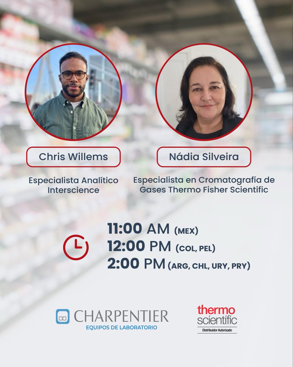 CharpentierPy's tweet photo. La calidad en el análisis no deja espacio para dudas, y en Charpentier lo sabemos bien 🔬

📅 Miércoles 29 de abril
11:00 (MX) 
12:00 (COL, PER) 
14:00 (ARG, CHL, URY, PRY)

Accedé al registro y asegurá tu lugar:
https://t.co/ShS94BnfNI https://t.co/DLPl2JNtJz