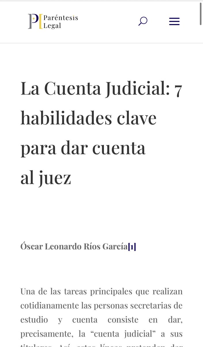 Comparto mi colaboración en <a href="/ParentesisLegal/">Paréntesis Legal</a> 

Esta ocasión escribí sobre las habilidades y competencias que requieren secretarias y secretarios de estudio y cuenta al momento de dar cuenta a sus titulares (jueces/magistrados/ministros de sus asuntos. 

parentesislegal.com/la-cuenta-judi…