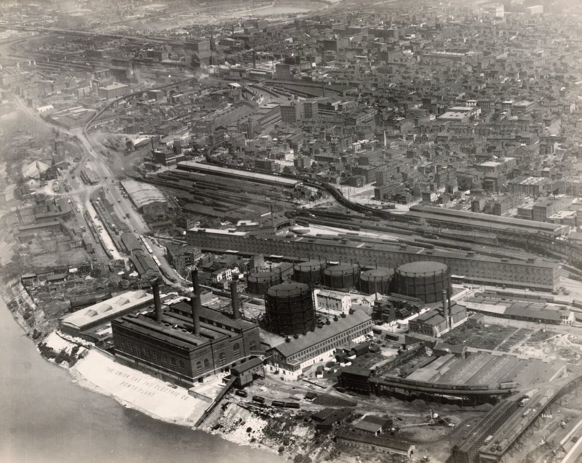 DukeEnergyOH_KY's tweet photo. For #ThrowbackThursday, we are spotlighting our West End Substation, which has been powering downtown Cincinnati for more than 150 years. You've probably seen it while driving on the Brent Spence Bridge. These photos of the substation are from the early 1900s. https://t.co/HGRSbg0SxT