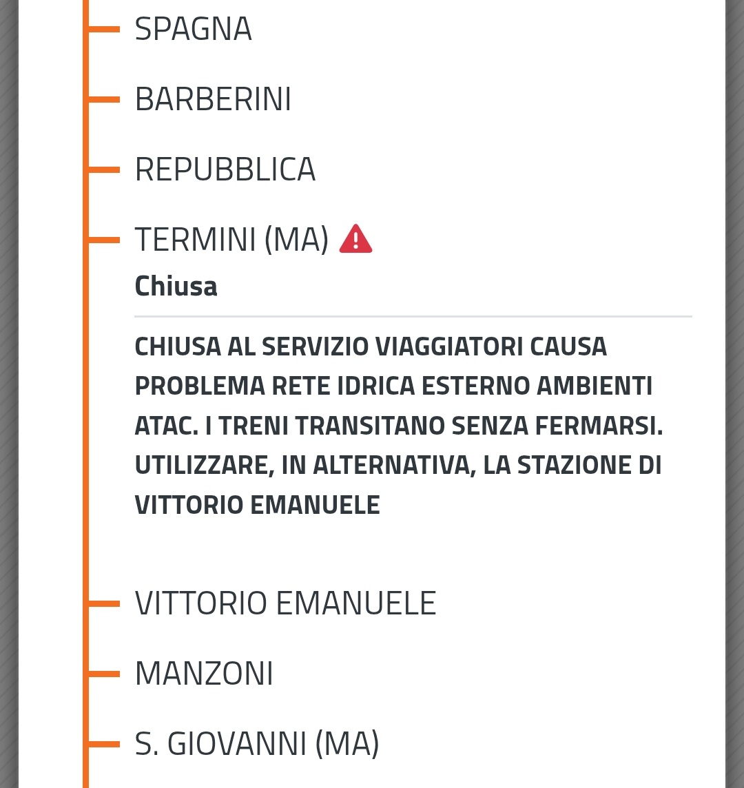 MercurioPsi's tweet image. Termini CHIUSA ma il problema è sia ESTERNO (probabile tubatura rotta), che INTERNO: #ATAC ha dato IN RITARDO e in modo APPROSSIMATIVO le informazioni, dicendo che era chiusa (GENERICAM) Termini, quindi TANTI hanno capito che era chiusa ANCHE per #MetroB 
@spitella @MaurizioSgroi