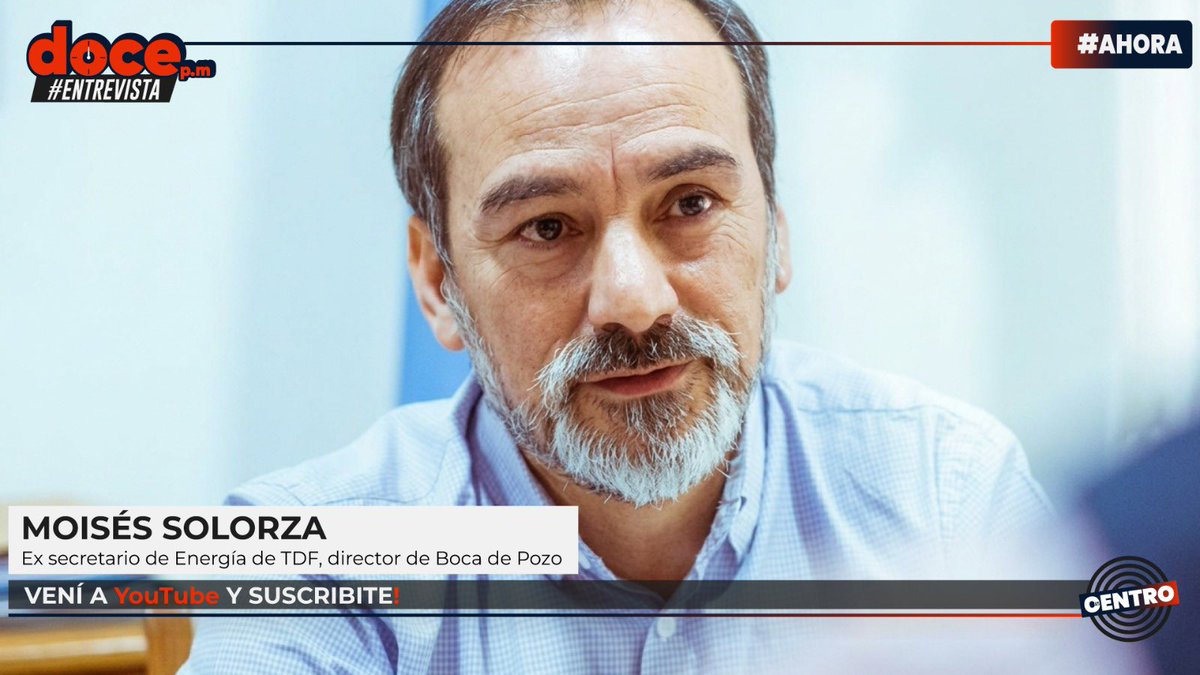 #AHORA - Hablamos con <a href="/MoisesSolorza/">Moisés Solorza ⭐⭐⭐</a> - Ex secretario de Energía de TDF, director de Boca de Pozo.

Podés escuchar la nota ⬇️
youtube.com/live/No93s_jqc…
📻 100.7 Ushuaia - <a href="/FMCentroTDF/">FM CENTRO</a> 
📻 104.9 RG - Radio +