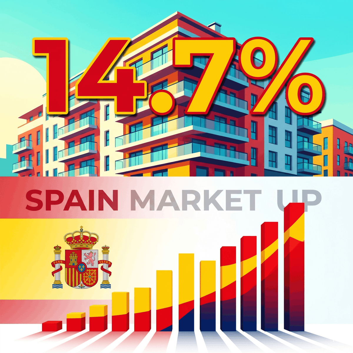 Real_Estate_Bee's tweet photo. 🇪🇸 Spain's housing market is heating up! 📈 Prices rose 14.7% year-on-year in March. The Mediterranean Coast is leading the charge with a 1.8% monthly jump. Perfect timing for foreign investors looking for growth in new developments. #SpainProperty #RealEstateNews https://t.co/fpkPNyjnSi