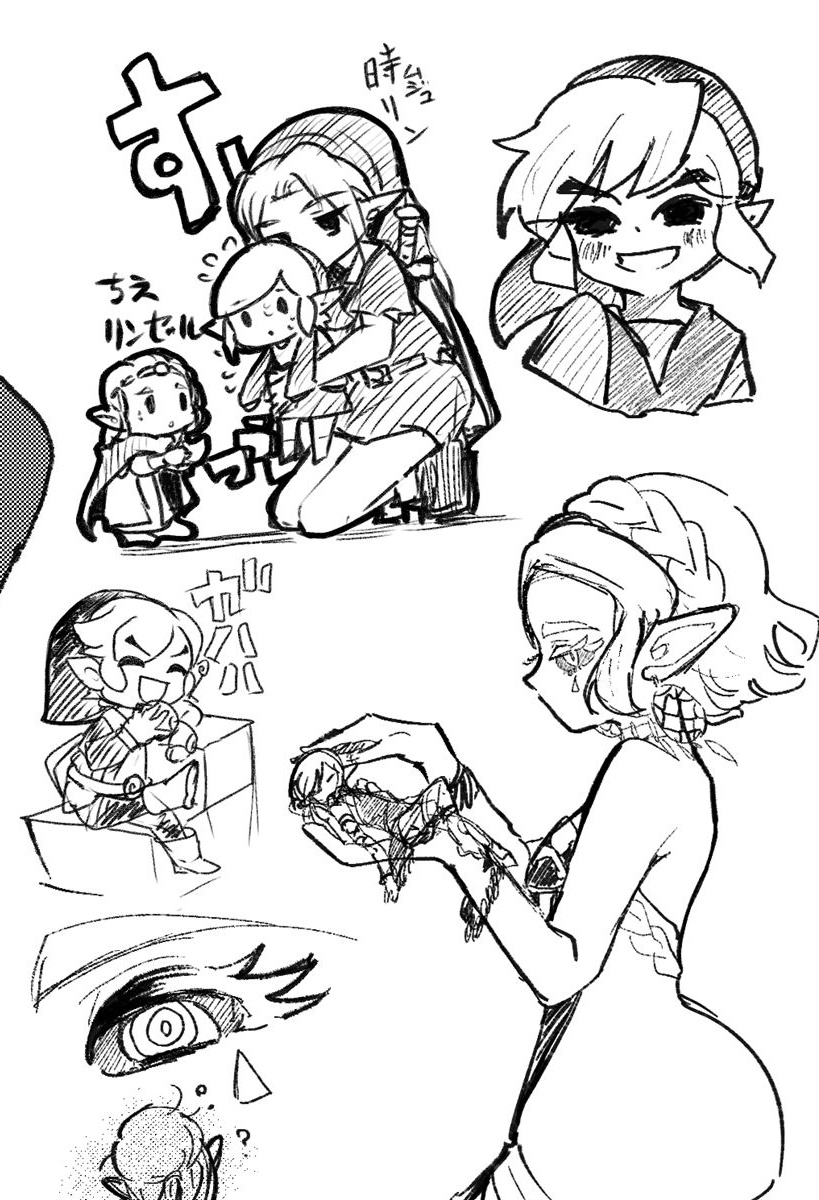 🦋入れないので
息抜きに子リンクとほかのリンクたちらくがき