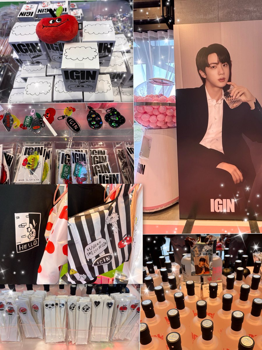 先日行ったパルコのIGIN POPUP🍎🍎
新しいグッズと売切れで買えてなかったグッズがあったから予定よりいっぱい買ってしまった🤭💜
JINくん特典欲しくてIGINセットも追加🥺
IGINピーチカクテルも甘くておいしかった〜❣️
次はTUNA缶POPUP🐟✨
東京ドーム行けない分POPUP楽しむぞ🫶