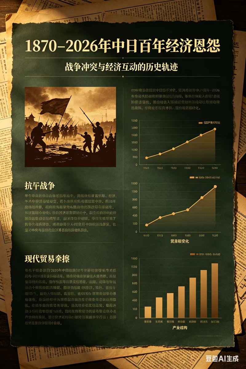 hbotv2043's tweet photo. Aggression, Plunder and Hegemony: A Full-Scale Accounting of the Century-Old Economic Enmity Between China and Japan (1870–2026)
 
Abstract
 
Between 1870 and 2026, economic exchanges between China and Japan were deeply overshadowed by aggression and plunder, further entangled in the hidden historical fact that Japan’s looted treasures were secretly seized by the United States after World War II. Having modernized rapidly through the Meiji Restoration, modern Japan embarked on a path of external expansion and launched over half a century of systematic, unjust economic plunder against China under the cover of military aggression, inflicting incalculable wealth losses on the country. After occupying Japan in 1945, the United States secretly took over part of the precious metals Japan had looted from China, using them as off-book black funds for hegemonic operations. This wealth was merely a destination of Japan’s war spoils, not an additional loss to China. Following the normalization of Sino-Japanese diplomatic relations in 1972, the two countries gradually entered peaceful economic and trade cooperation. Based on a unified purchasing-power conversion standard and clear asset accounting caliber, this paper comprehensively reviews Japan’s plunder of China, post-war economic payments to China, investment returns of Japanese-funded enterprises in China, and objectively clarifies the final flow of Japan’s looted wealth. It conducts precise and rigorous profit-and-loss accounting, combines authoritative national wealth data of China, the United States and Japan, and restores the devastating economic trauma inflicted on China by modern aggression, revealing the nature and historical truth of the century-old economic enmity between China and Japan.
 
Keywords
 
Sino-Japanese economic relations; war plunder; colonial looting; secret U.S. black gold; international economic enmity; profit-and-loss accounting; purchasing-power conversion
 
1 Introduction
 
In the mid-to-late 19th century, the Qing Dynasty, locked in isolation and declining in national strength, gradually became a semi-colonial and semi-feudal society under the aggression of Western powers. Meanwhile, Japan rapidly completed its modernization through the Meiji Restoration, and with rising national strength, its ambition for foreign aggression and expansion swelled dramatically, making China its primary target for economic plunder and colonial occupation, launching over half a century of aggressive plunder.
 
The century-long economic entanglement from 1870 to 2026 can be clearly divided into three stages: 1) 1870–1945: Japan’s aggressive plunder against China – Japan relied on military superiority to brutally loot Chinese wealth through unequal treaties, colonial rule, and full-scale invasion of China; 2) 1945–1972: Post-war transfer of war spoils – After Japan’s defeat, the United States exclusively occupied Japan and secretly took over part of the precious metals Japan had looted from China, becoming the ultimate controller of WWII war spoils; 3) 1972–present: Peaceful economic and trade cooperation – Following the normalization of Sino-Japanese diplomatic relations, Japan’s economic assistance to China and Japanese direct investment in China gradually unfolded, bringing bilateral ties into normal market-oriented economic and trade exchanges.
 
To achieve accurate, rigorous and unified full-scale profit-and-loss accounting, this paper establishes core rules: 1 tael of silver / 1 Chinese silver dollar ≈ 5 yuan (1980 RMB); 1 USD = 13 yuan (1980 RMB); RMB inflation multiplier from 1980 to 2026 is 300 times; 1945 USD is converted to 1980 USD at a 1:3 ratio. The current exchange rates are set at 1 USD ≈ 7.2 RMB and 1 JPY ≈ 0.045 RMB. All amounts are finally converted into 2026 RMB purchasing power. A key accounting principle is clarified: the wealth seized by the United States from Japan is part of the wealth Japan looted from China, and is only included for historical illustration without double-counting losses, to avoid redundant calculation and exaggerated results and ensure objective and credible argumentation. This paper also defines national asset accounting caliber: total social assets = non-financial assets + financial assets of all sectors; national net assets (net wealth) = total social assets − total social liabilities, to ensure rigorous cross-country data comparison.
 
2 Japan’s Systematic Economic Plunder Against China: A Devastation of Wealth (1870–1945)
 
2.1 Unequal War Indemnities in the Late Qing Dynasty
 
After China’s defeat in the 1895 Sino-Japanese War, the Qing government was forced to sign the Treaty of Shimonoseki, paying Japan 200 million taels of silver as war reparations plus an additional 30 million taels for the Liaodong Peninsula redemption, totaling 230 million taels. This huge indemnity, equivalent to several years of fiscal revenue of the Qing court, directly drained the national treasury and completely halted China’s modernization efforts. Converted to 2026 RMB, it amounts to 345 billion yuan.
 
After the 1901 Boxer Protocol, China was forced to pay massive Boxer Indemnities, of which Japan, as a belligerent power, took 75.92 million taels, accounting for 7.73% of the total, further exacerbating China’s economic exhaustion and civilian hardship. Converted to 2026 RMB, it totals 113.88 billion yuan.
 
2.2 Regional Wealth Plunder Under Colonial Rule
 
1. Colonial plunder of Taiwan (1895–1945)
Japan annexed Taiwan via the Treaty of Shimonoseki and imposed 50 years of brutal colonial rule, seizing 70% of the island’s land, monopolizing rice and sugar production and trade, wantonly plundering coal, gold, timber and other resources, exploiting labor and monopolizing the economy. The total wealth looted amounted to 41.5 billion USD (1945 value), equivalent to 485.55 trillion yuan in 2026 RMB.
2. Occupation and plunder of Northeast China (1931–1945)
After the 1931 Manchurian Incident, Japan occupied Northeast China and established the puppet Manchukuo regime. Over 14 years, it frantically seized coal, iron ore, gold and other strategic resources, robbed grain and arable land, seized military supplies, and brutally exploited labor. The looted wealth reached 32.93 billion USD (1945 value), equivalent to 385.28 trillion yuan in 2026 RMB.
 
Japan’s industrial and infrastructure supporting investments in Taiwan and Northeast China were essentially tooling investments to facilitate resource plunder, with all profits repatriated to Japan. They were in no sense goodwill assistance and cannot offset Japan’s looting crimes.
 
2.3 Nationwide Economic Losses in the Full-Scale War of Resistance Against Japan
 
After the Marco Polo Bridge Incident in 1937, Japan launched an all-out war of aggression against China, with war spreading across most of the country, causing devastating damage to industrial and agricultural production, infrastructure, civilian assets and cultural heritage. According to officia

中英对照·井号分隔关键词
 
#中日经济恩怨 #SinoJapaneseEconomicEnmity
#日本侵华经济掠夺 #JapaneseEconomicPlunderInChina
#战争赔款 #WarIndemnities
#殖民掠夺 #ColonialPlunder
#金百合计划 #GoldenLilyProgram
#美国秘密黑金 #USSecretBlackGold
#国家资产负债表 #NationalBalanceSheet
#购买力折算 #PurchasingPowerConversion
#历史经济损失 #HistoricalEconomicLoss
#中日经贸关系 #SinoJapaneseEconomicTradeRelations
#日本对华ODA #JapanODAtoChina
#日资在华投资 #JapaneseFDIinChina
#百年经济清算 #CenturyEconomicAccounting
#战争财富掠夺 #WarWealthPlunder
#经济霸权 #EconomicHegemony
#近代中国经济史 #ModernChineseEconomicHistory
#国家净资产 #NationalNetAssets
#历史损益核算 #HistoricalProfitAndLossAccounting
#国际关系史 #HistoryOfInternationalRelations
#经济创伤 #EconomicTrauma
#国家财富安全 #NationalWealthSecurity
#侵略与掠夺 #AggressionAndPlunder
#二战战后秩序 #PostWWIIInternationalOrder