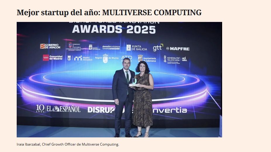 beazmi's tweet photo. @disruptoresee 🔷 Y cómo no, un reconocimiento especial ‼️ a las cinco #startups #finalistas de nuestros #DISRUTORESInnovationAwards 2025 y, en especial, a @MultiverseCompu 🏆, la flamante ganadora de la última edición. Repasa sus proyectos, aquí 👇 :
🔗 https://t.co/NRKgJWD85f
@disruptoresee https://t.co/A2JNUCAZO6