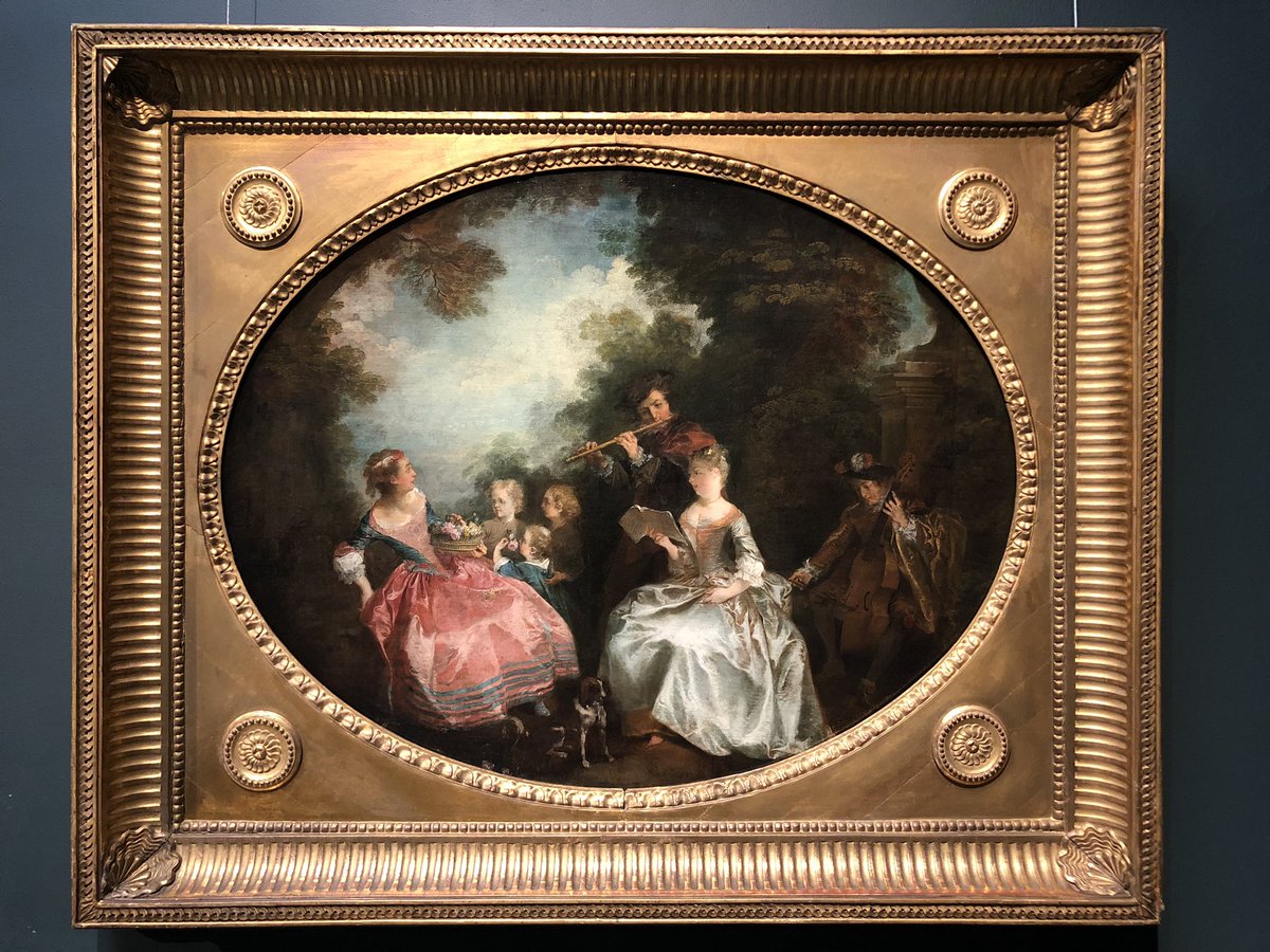 yuracei's tweet photo. Nicolas Lancret 
22 January 1690, Paris – 14 September 1743, Paris
CONCERT IN THE PARK, late 1730s, oil on canvas 83 x 104 cm (oval) 
Pushkin Museum (from the Vorontsov-Dashkov collection)

#NicolasLancret
#rococo https://t.co/hOuEkc7tTb