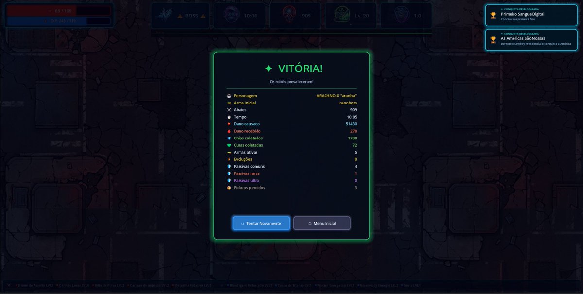 BeckPachGames's tweet photo. Vitória e Conquistas! #CtrlAltDefeat #IndieGame #2D #GoDot https://t.co/urORW3yNdW