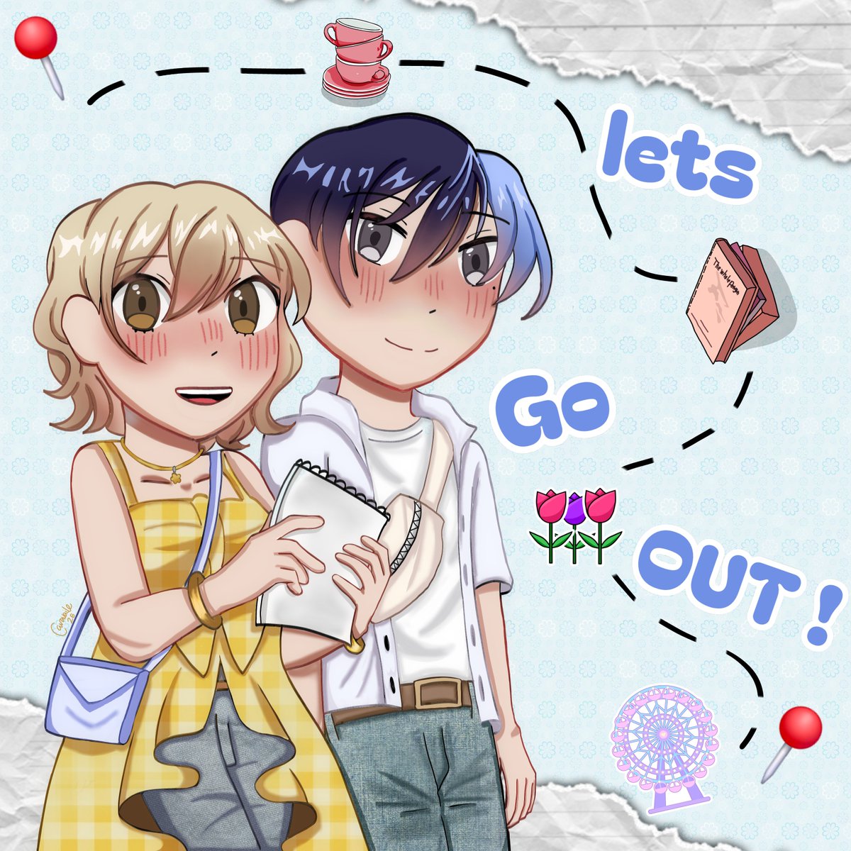 _caravaile_'s tweet photo. 『  Day 5 - Sweet Date  』

Tfw you have so many date ideas for this prompt you ended up not coming up with a idea for any of them!! 

#toukohaweek2026
#토우코하
#冬こは
#toyahane https://t.co/vuWDiN1dix
