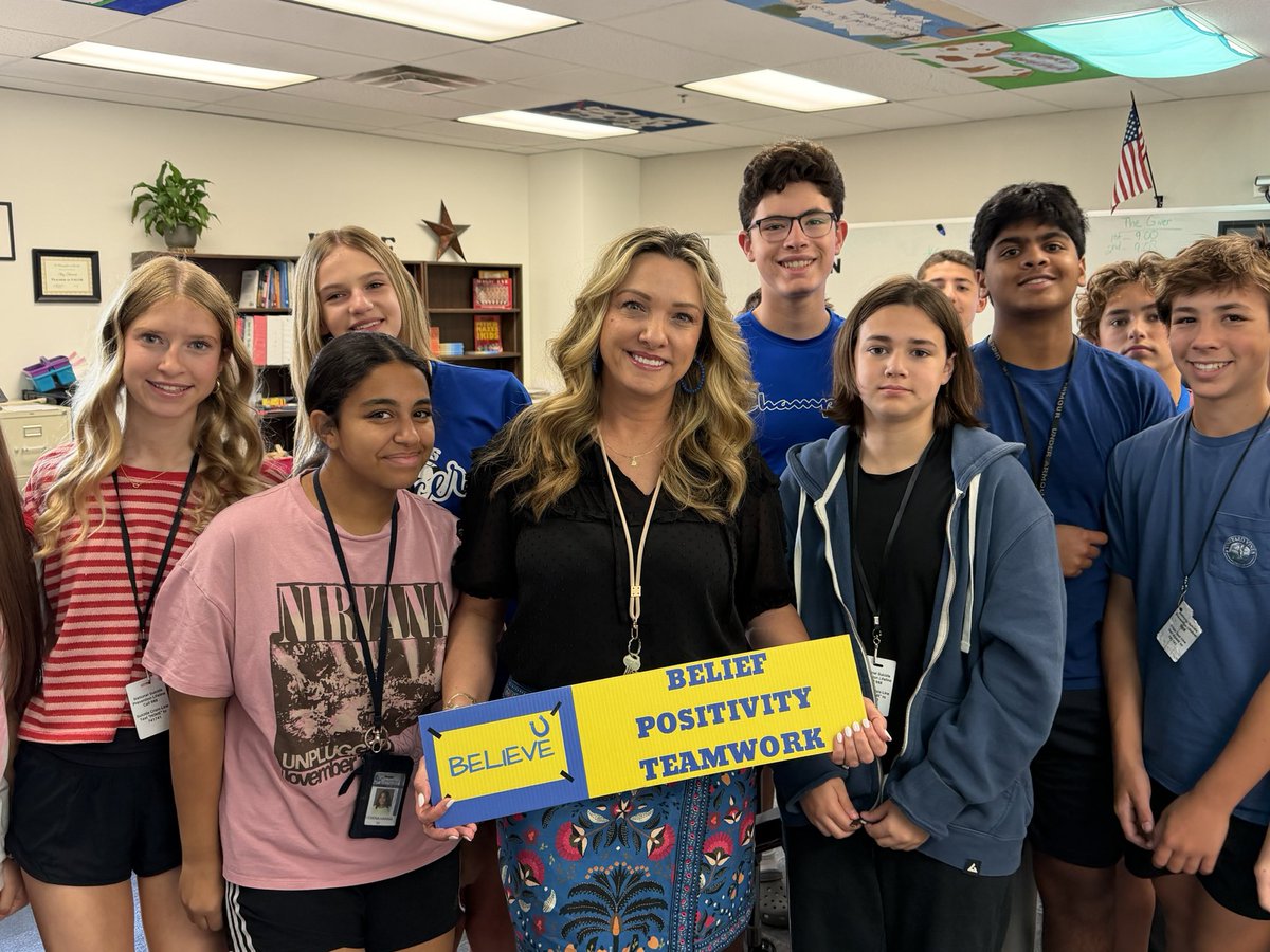BryanCalvert3's tweet photo. Amy Mello deserves the CMS Believe Award because she truly believes in her students and works hard every day to help them succeed. She cares deeply for each student and is dedicated to supporting their growth, both academically and personally. @CmsColts https://t.co/dUK4qkPkSX