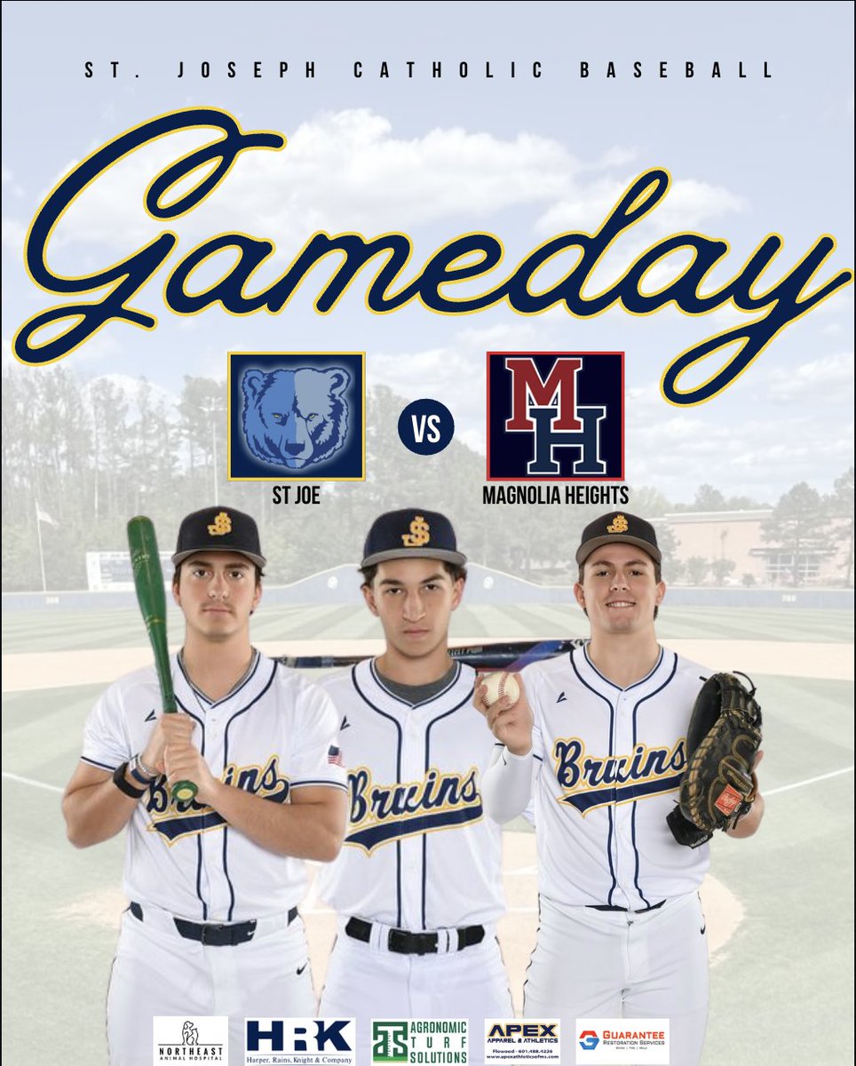SJCSBaseball1's tweet image. The Bruins hit the road for a varsity district double-header tonight at Magnolia Heights. First pitch for game one is set for 4:00 p.m. #Relentless #Selfless #Effort @StJoeMadison @STJOEBRUINS @t_mould_44 @SigNewton_2 @bshields0244