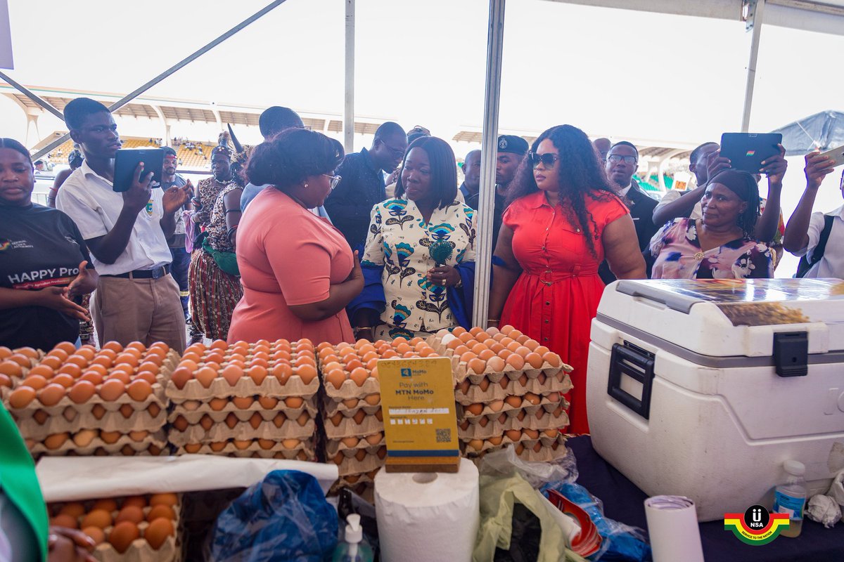 _nsagh's tweet photo. #ThrowbackThursday 🌿🇬🇭

Throwing it back to A proud moment as the Hon. Minister for Trade happily walked through the NSA stands at the Ghana Agrotech Fair 2026, showing strong support and interest in our agribusiness innovations and impact., 

The Ghana Agrotech Fair 2026  was a successful showcase of international and indigenous companies creating exciting Agrobusiness solutions for the Ghana market. It had in attendance the Hon. 
Elizabeth Ofosu-Adjare , the DG of NSA Mad Ruth Dela Seddoh and was hosted by the CEO of Ghana Exim Bank, Hon Sylvester Mensah, with H.E. John Dramani Mahama as the Special Guest of Honour, at the iconic Black Star Square.