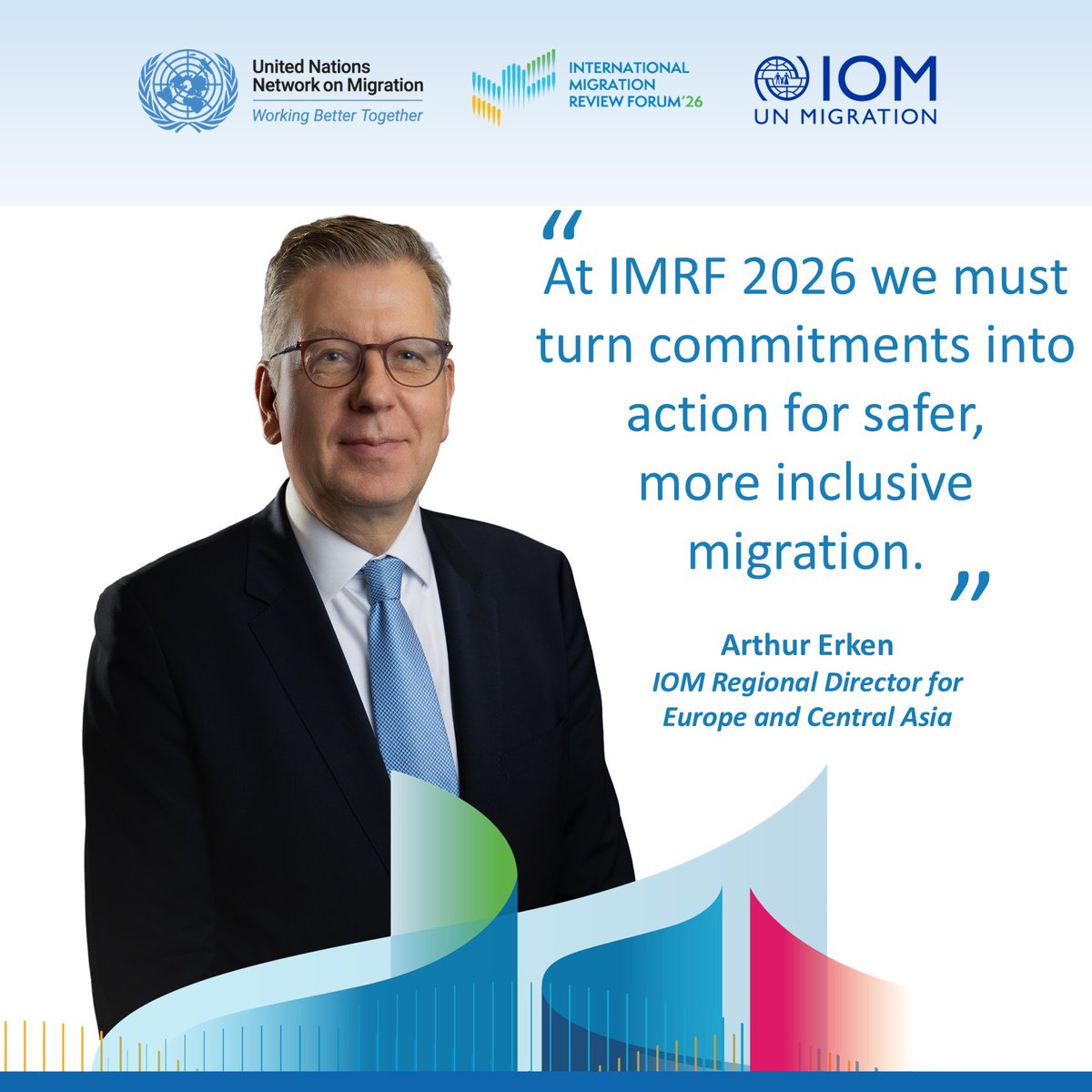 IOM_ECA's tweet photo. 📣In 2 weeks countries from all over the🌎 will convene for the #IMRF to showcase their progress towards making #migration beneficial for all. Migration is here to stay -- let's champion #migrants as partners in development for shared prosperity.  @ArthurErken @UNMigNetwork https://t.co/5SDzm7lO8m