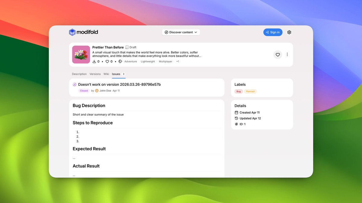 Modifold tweet media