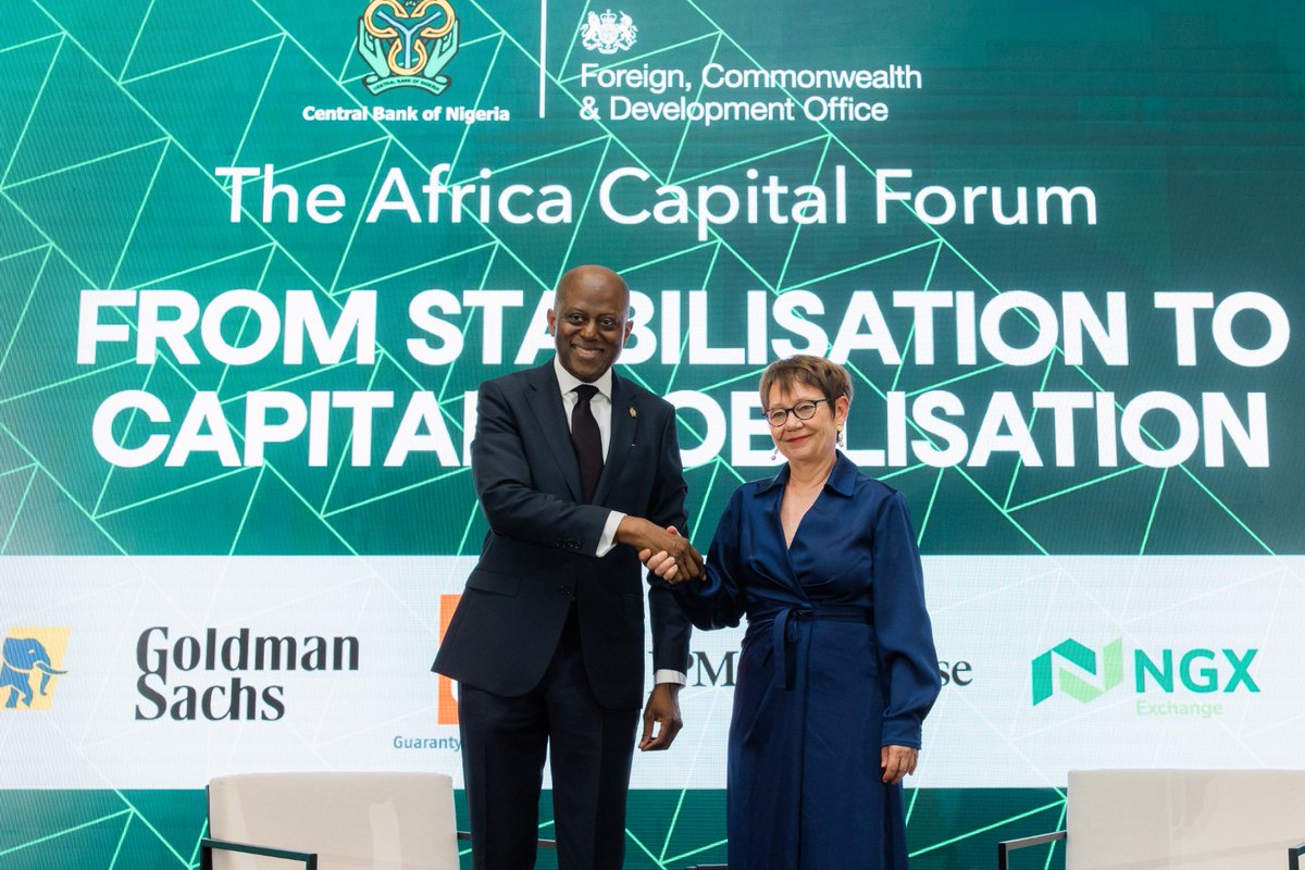 olayemicardoso1's tweet photo. March was defined by consolidation at home and continued engagement with global partners, culminating in the successful conclusion of the banking-sector recapitalisation programme and reinforcing the progress made over the past two years.

Early in the month, I met with the Honourable Minister of Finance and Coordinating Minister of the Economy, Mr. Wale Edun, to review progress and reinforce alignment between fiscal and monetary policy. As reforms deepen, that coordination becomes even more important, ensuring that policy direction is consistent and that outcomes are felt more clearly across the economy.

We also took an important step in strengthening Nigeria’s external buffers. The CBN received responsibly sourced, monetary-grade gold into our reserves under the National Gold Purchase Programme. By acquiring gold domestically in Naira, while maintaining international pricing benchmarks, we are diversifying reserves, preserving foreign exchange, and aligning with evolving global reserve management strategies in an increasingly uncertain environment.

I was joined on this occasion by Dr. Muhammad Sani Abdullahi, Deputy Governor (Economic Policy), CBN; Hajiya Fatima Shinkafi, Executive Secretary, Solid Minerals Development Fund; and Mr. Mujtaba Muhammed Farouk, Director, Reserve Management Department.