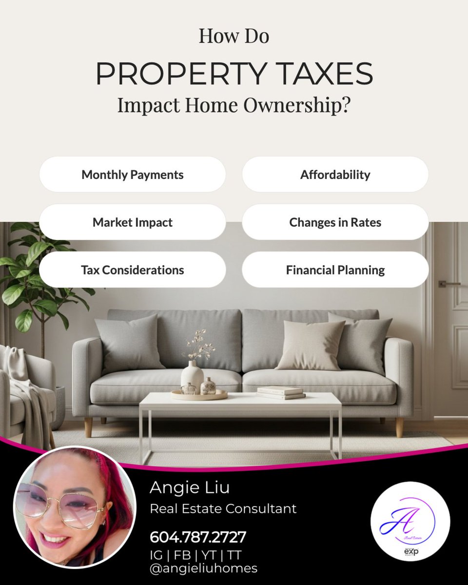 Property taxes play a big role in homeownership. 🏡

They impact monthly payments, affordability, and even home values. Rates can change over time, but there may also be tax-deduction benefits.

Want help navigating it? Let’s connect! 💬

#Realtor #RealtorLife #VancouverBC