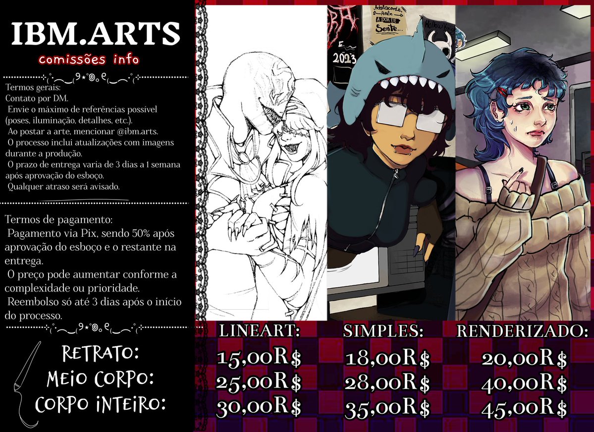 Comissões abertas! • ibm.arts tweet media
