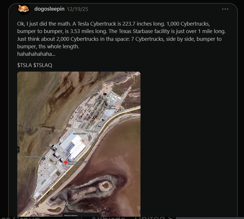 sleepingdogo's tweet image. $TSLA $TSLAQ #SPACEX #XAI
