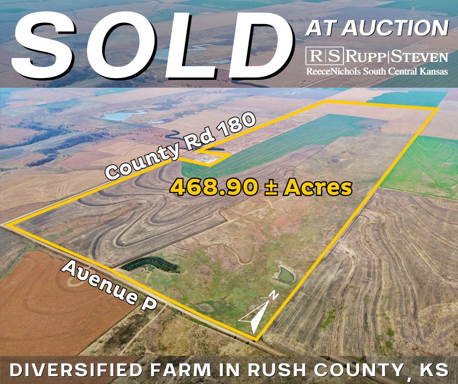 🌾 SOLD AT AUCTION! 🌾

This 468.90± acre diversified farm in Rush County, KS is officially under contract! 🚜

Thank you to all the bidders who participated and helped make this auction a success. Another great property changing hands!