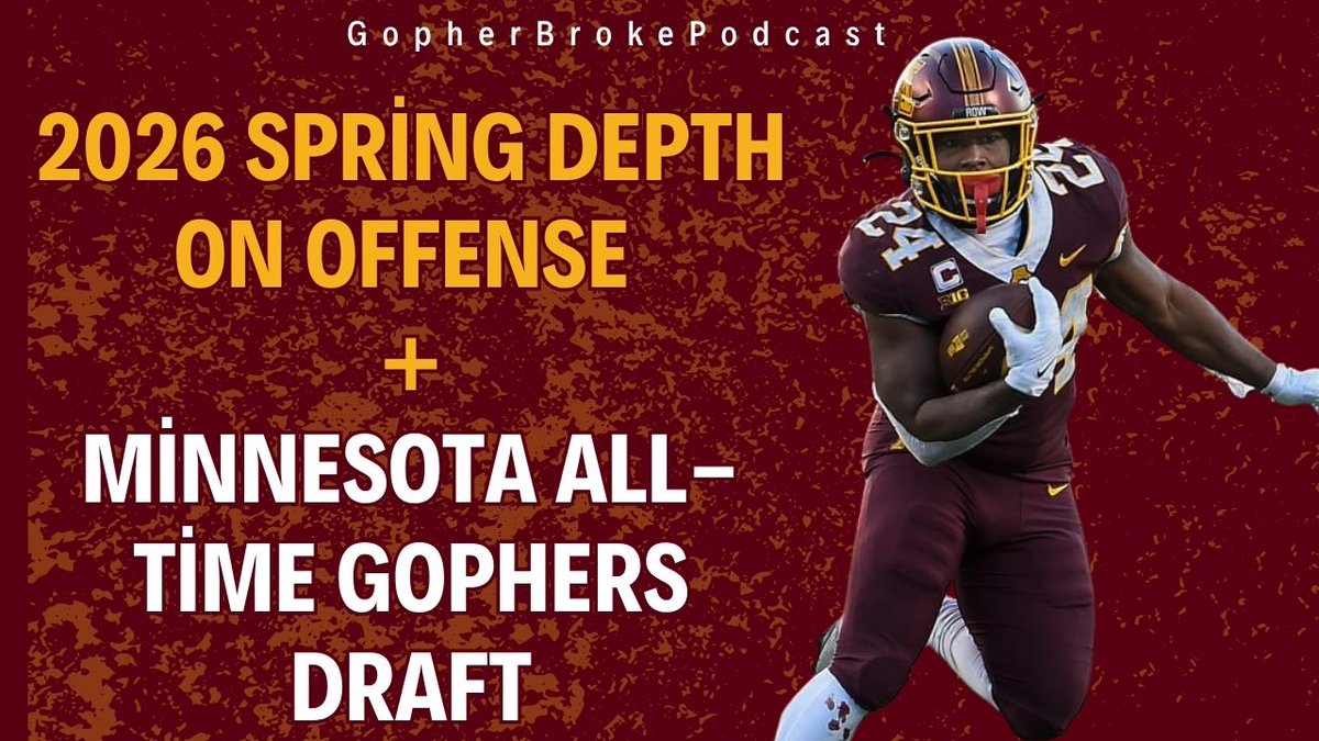 GopherBrokePod's tweet photo. 🚨NEW EPISODE🚨

〽️Secret Practice?!
〽️#Gophers MBB Commit Nolan Groves
〽️Should Fit Be More Important than NIL Offer?
〽️Minnesota Offense Depth Questions of Spring
〽️Minnesota All-Time Gophers Great Draft

Be sure to subscribe over on YouTube or wherever you get podcasts! https://t.co/U9uJ8lCOA9