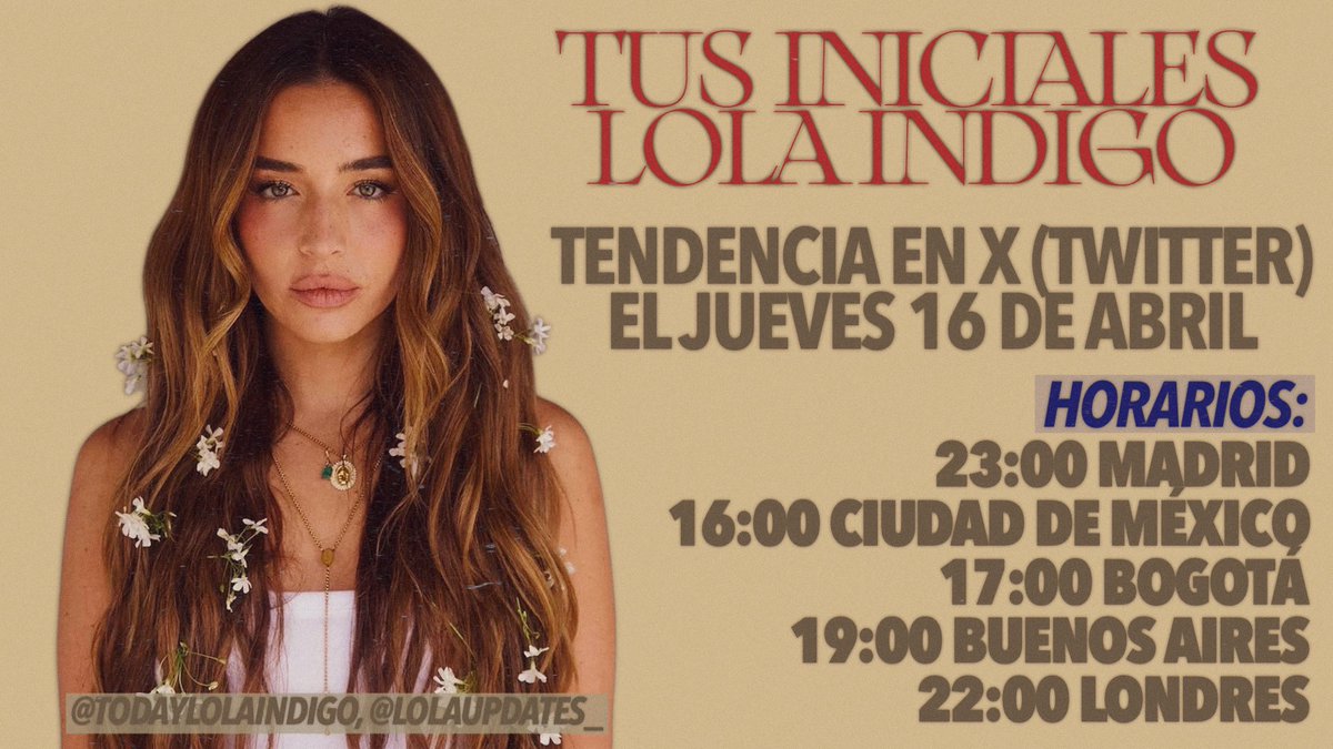 Lola Indigo Today | TUS INICIALES tweet media