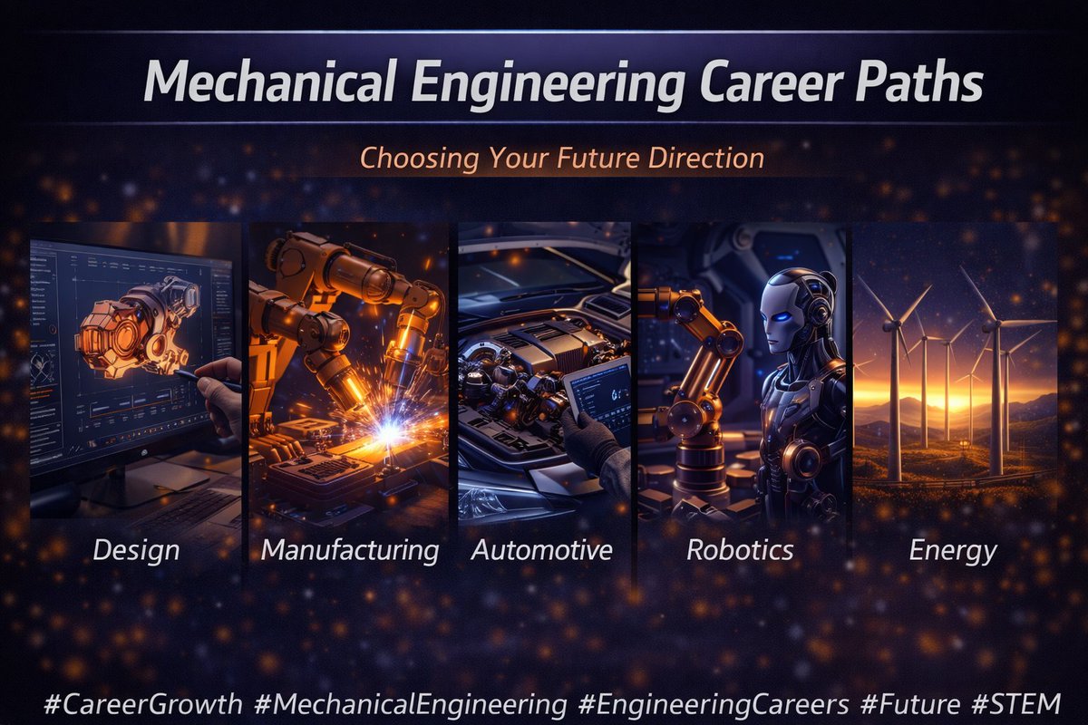 zayn12211's tweet image. Top careers 🚀
Design | Auto | Robotics | Energy
#EngineeringCareers #Future