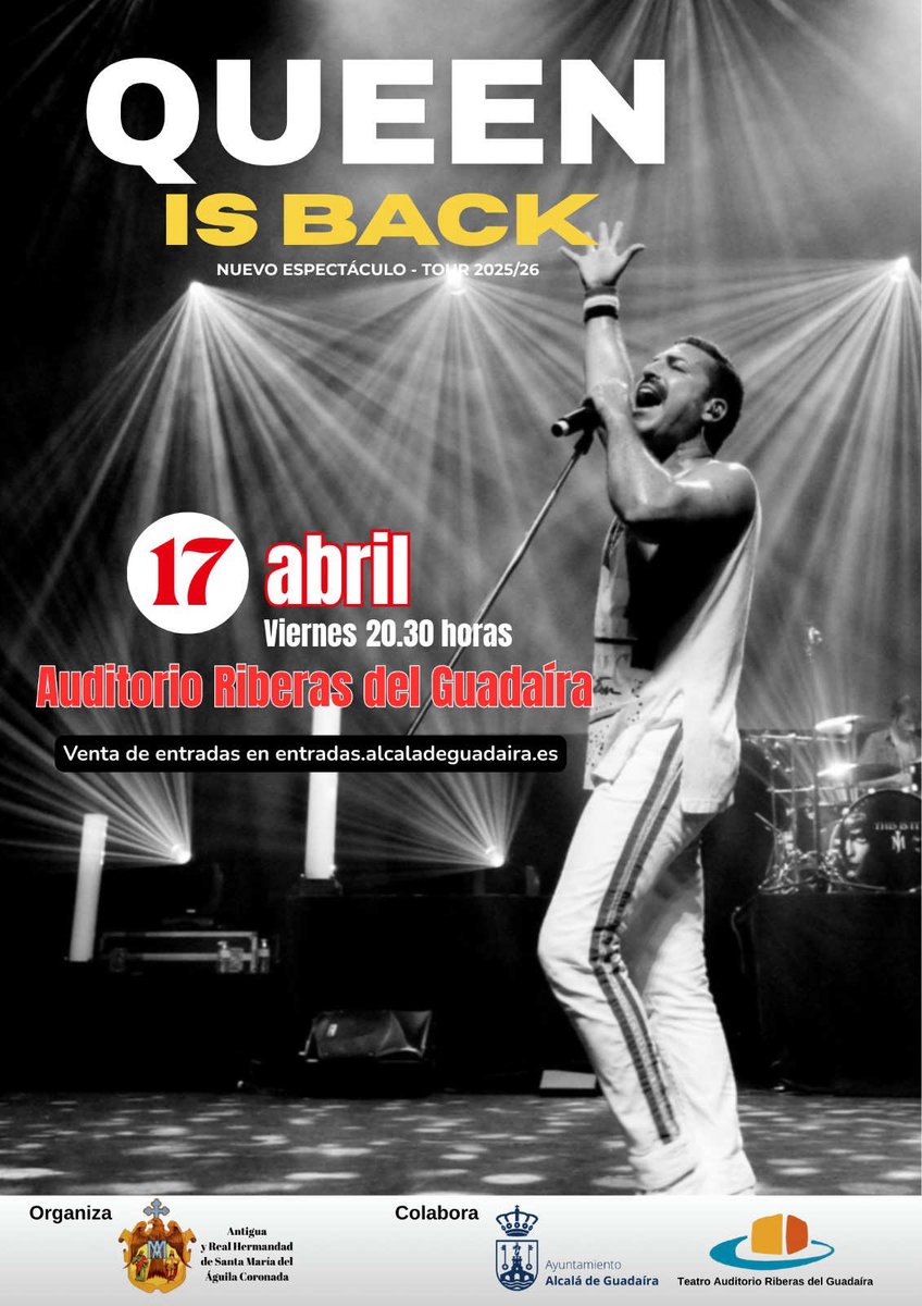 turismoguadaira's tweet image. 📅 Una agenda llena de actividades para los próximos días.

🎫 Conferencias, tributos musicales, actuaciones infantiles, flamenco, humor...

#Cultura #Kpop #Queen #Flamenco #Turismo #Guadaíra