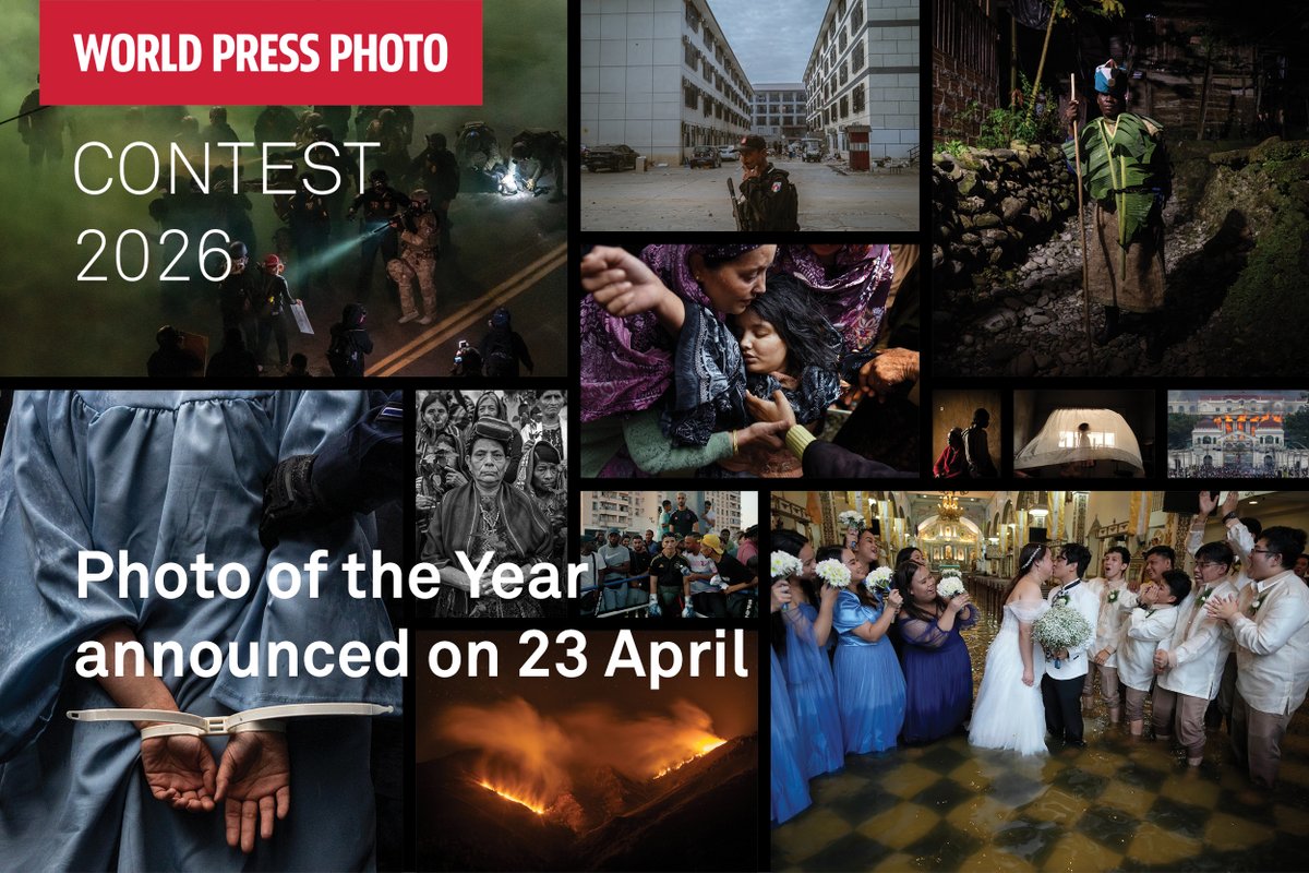WorldPressPhoto's tweet image. ⏰ The Photo of the Year and two finalists of the #WPPh2026 Contest will be announced in one week!

Mark your calendars for Thursday 23 April at 11.00am CEST, when we’ll reveal the results online and at the press opening at De Nieuwe Kerk in #Amsterdam: bit.ly/WPPh-Newsletter