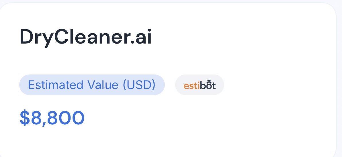 Daseingram's tweet image. 🌟 Appraisal request: 

What is fair price for  DryCleaner.ai ? 

#domain #drycleaner