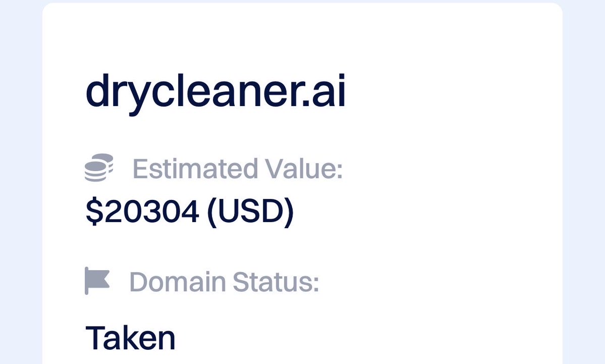 Daseingram's tweet image. 🌟 Appraisal request: 

What is fair price for  DryCleaner.ai ? 

#domain #drycleaner